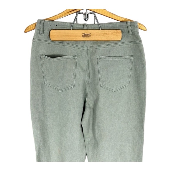 Missguided Riot High Rise Sage Green Cord Textured Mom Jeans Size 6 - Picture 4 of 6